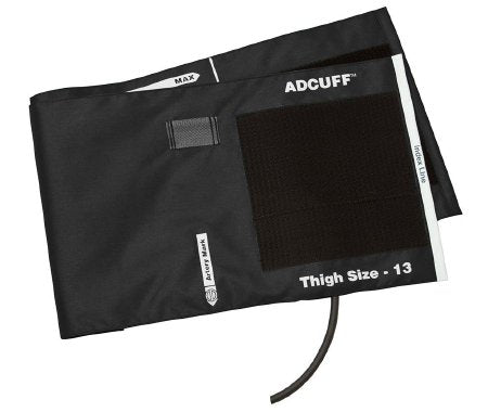 Adcuff - Blood Pressure Cuff Adult Thigh X - Large Cuff 40 - 66 cm Nylon Cuff - 845-13TBK-1