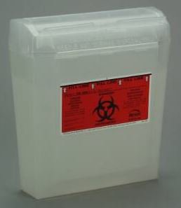 Bemis Healthcare Bemis Sentinel Sharps Container 1-Piece 10 H X 11 L X 5-1/4 W Inch 5 Quart Translucent Horizontal Entry Lid - 175020