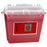 Bemis Sentinel - Sharps Container 10 H X 5-1/4 W X 11 D Inch 1.25 Gallon Translucent Red Base / Translucent Lid Horizontal Entry Rotating Lid - 175 030