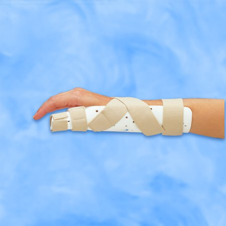 Deroyal Wrist And Thumb Splint  Thumb Spica Foam Right Hand Off White Medium / Large - 345M/LR