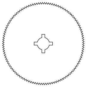 Stryker Saw Blade 2-1/2 Inch Diameter Titanium Nitrided - 940035000