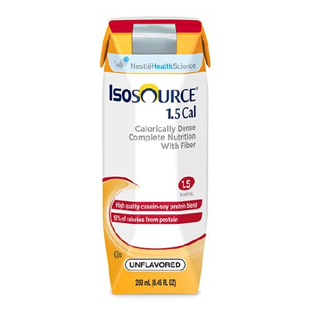 Nestle Healthcare Nutrition Isosource 1.5 Cal Tube Feeding Formula 250 mL Carton Ready to Use Unflavored Adult - 10043900181506
