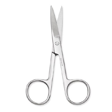 Centurion - Scissors 5-1/2 Inch Length Floor Grade Stainless Steel Sterile Finger Ring Handle Straight Sharp Tip / Blunt Tip - Medline - 65945