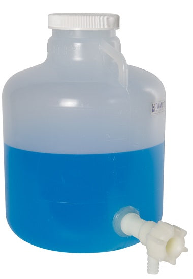 US Plastic Corp. Thermo Scientific Nalgene Autoclavable Polypropylene Wide Mouth Carboy with a 3/4" NPT Spigot Handles