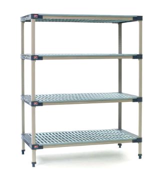 Metro Crash Max 4 4-Shelf and 5-Shelf Plastic Industrial Shelving Starter Units