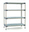 Metro Crash Max 4 4-Shelf and 5-Shelf Plastic Industrial Shelving Starter Units