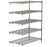 Metro Crash Super Adjustable Super Erecta 4-Shelf and 5-Shelf Industrial Wire Shelving Add-On Units - Chrome