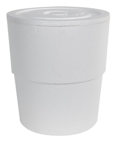 US Plastic Corp. Leaktite 5 Gallon Bucket Styrofoam Companion Coolers with Lid Case of 12 - BC5GCOOL012