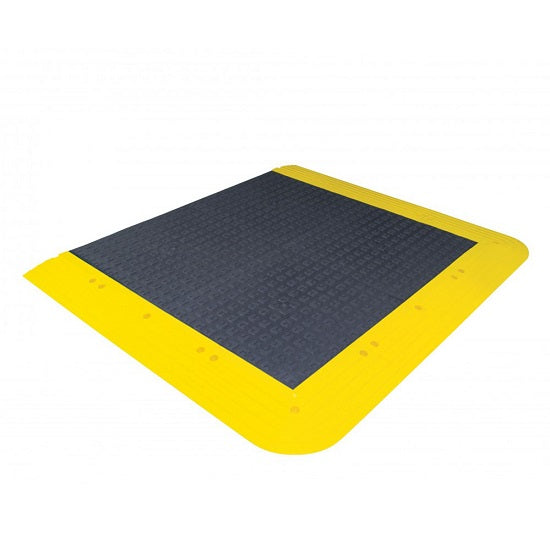US Plastic Corp. Wearwell, Inc ErgoDeck Outside Corner Black 15" x 15" x 6" Case of 4 - 560.78X6X15X15B