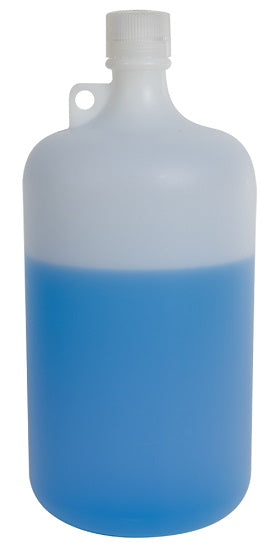 US Plastic Corp. Thermo Scientific 1 Gallon/4000mL Nalgene Natural Level 5 Fluorinated HDPE Carboy with 38/430 Cap-2097-0010