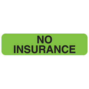 Tabbies Insurance Labels - 1-1/4"W x 5/16"H, 500 per Roll