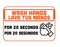 BeSafe Messaging Bilingual Wall Decals - Orange & White, 6" x 9", Pack of 3