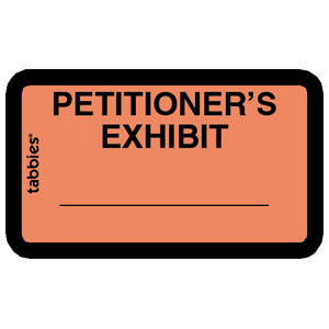 Tabbies Legal Exhibit Labels - 5-1/4"W x 3-1/4"H, 252 labels per Pack