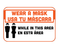 BeSafe Messaging Bilingual Wall Decals - Orange & White, 6" x 9", Pack of 3