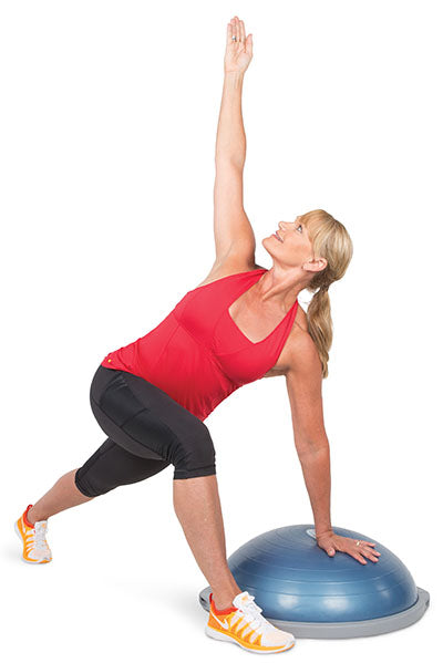 Fabrication Enterprises Exercise Dome Bosu Nexgen Pro Balance Trainer Inflatable Half-Dome 25 Inch Diameter 4 X 25 X 25 Inch Blue / Gray - 30-1905