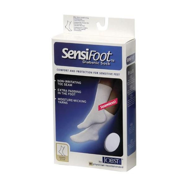 BSN Medical Socks Compression Diabetic Jobst Sensifoot Crw Cls Toe Xl Unsx M12.5-14 Wht 1/Pr - 110839