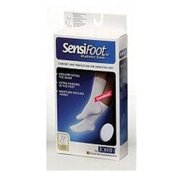 BSN Medical Socks Compression Diabetic Crew Length Jobst Sensifoot Unisex White Sz Xs 1/Pr - 110835