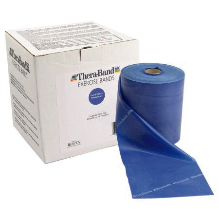 Fabrication Enterprises Thera-Band Exercise Resistance Band Blue 5 Inch X 4 Foot X-Heavy Resistance - 10-1009
