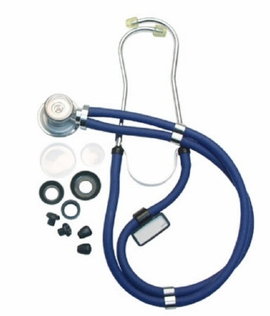 Adscope - Sprague Stethoscope Blue 2-Tube 22 Inch Tube Double-Sided Chestpiece - 602BL