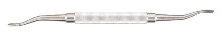 Miltex Bone File Double End #12A Pattern 1 Plain, 1 Cross Serrated - 40-1382