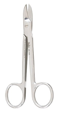 Miltex - Wire Cutting Scissors 4-1/4 Inch Length OR Grade German Stainless Steel NonSterile Finger Ring Handle Straight Blade Blunt Tip / Blunt Tip - 9D-133