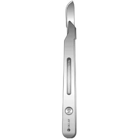 Sklar Sklar Scalpel Size 10 Stainless Steel / Plastic Flat Handle Sterile Disposable - 442096