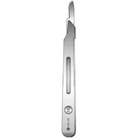 Sklar - Scalpel No. 15 Stainless Steel / Plastic Classic Grip Handle Sterile Disposable - 06-3115
