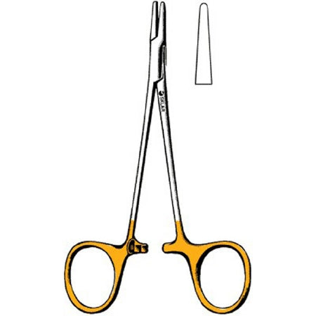 Sklar Sklar TC Needle Holder 5-1/4 Inch Straight Smooth Tips Finger Ring Handle - 21-8000