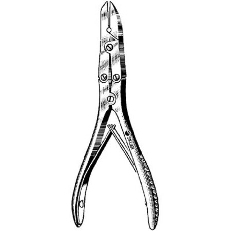 Sklar General Purpose Rongeur Kleinert-Kutz Straight, Hollow Tips Spring-Loaded Plier Handle 6 Inch L - 40-4560