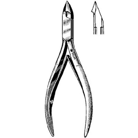 Sklar Tissue / Nail Nipper Convex Jaws 4 Inch German Stainless Steel - 97-1241