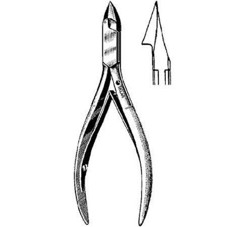 Sklar Tissue / Nail Nipper Convex Jaws 5 Inch German Stainless Steel - 97-1243