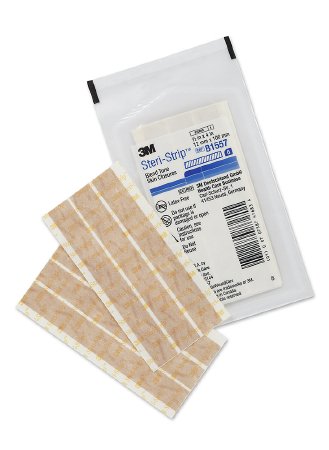 3M Steri-Strip Skin Closure Strip 1/2 X 4 Inch Nonwoven Material Flexible Strip Tan - B1557