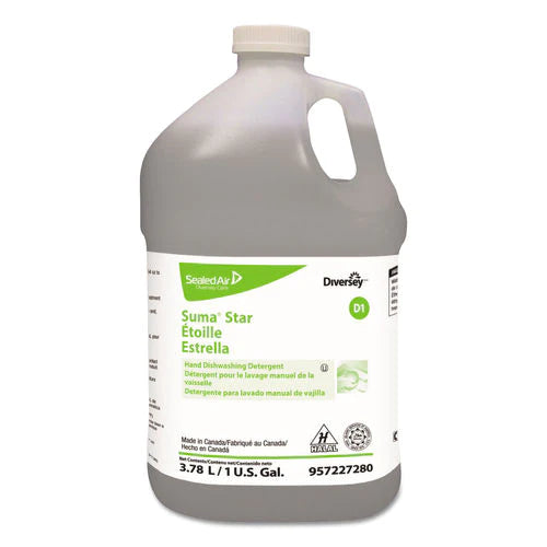 Diversey Suma Star - Dish Detergent 1 gal. Bottle Liquid Concentrate Unscented - DVO957227280