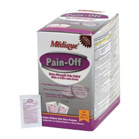 Pain-Off - Pain Relief 250 mg - 250 mg - 65 mg Strength Acetaminophen / Aspirin / Caffeine Tablet 250 per Box - 22813