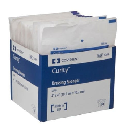 Cardinal Curity NonWoven Sponge Polyester / Rayon 6-Ply 3 X 4 Inch Rectangle Sterile - 7083-