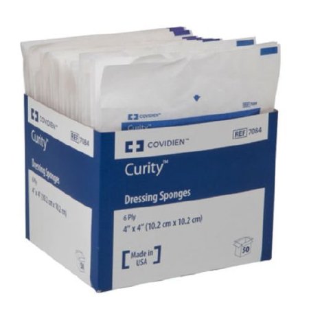 Curity - Nonwoven Sponge Polyester / Rayon 6-Ply 3 X 4 Inch Rectangle Sterile - 7083-