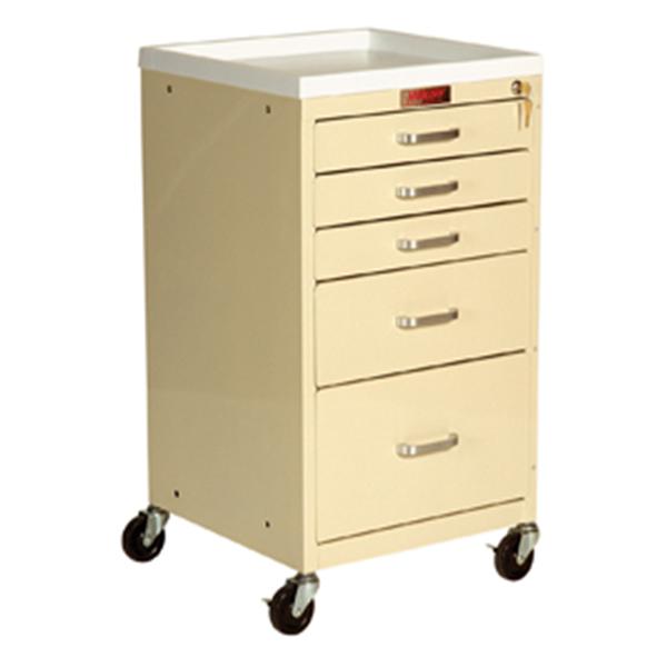 Harloff Manufacturing Cart Treatment/Procedure Mini Line 5 Drawer Key Lock Ea - 3145K