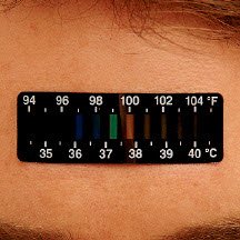 Deroyal Single Patient Skin Thermometer Sensostrip 35 To 40 °C Line Indicator Display - 81-010003