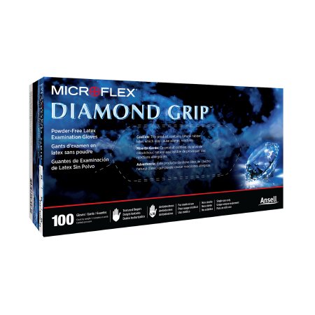 Diamond Grip - Exam Glove Medium NonSterile Latex Standard Cuff Length Textured Fingertips White Not Chemo Approved - MF-300-M
