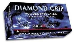 Microflex Medical Diamond Grip Exam Glove X-Small NonSterile Latex Standard Cuff Length Textured Fingertips White Not Chemo Approved - F-300-XS