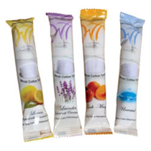 White Towel Services Towel Refreshment Cotton 9 In X 9 In White Peach / Mango 500/Ca - R09-PM-500