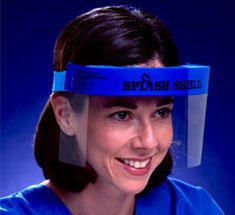 Splash Shield - Face Shield One Size Fits Most Half Length Anti-fog Disposable NonSterile - 4511B