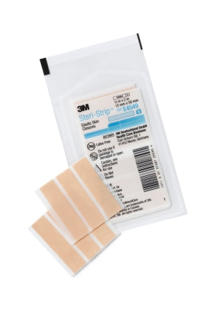3M Steri-Strip Elastic Skin Closure Strip 1/2 X 2 Inch Nonwoven Material Flexible Strip Tan - E4549
