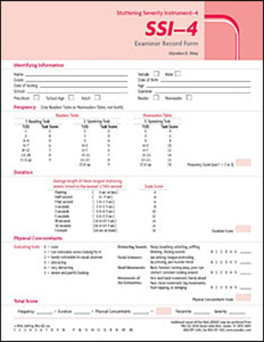 Record and Fluency Computation Forms