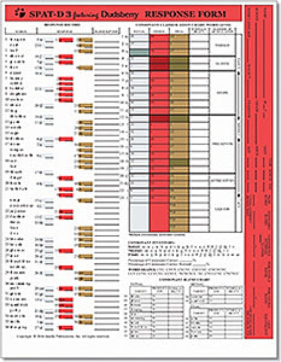  SPAT-D 3 Response Forms 
