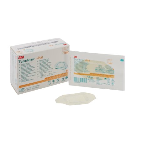3M Tegaderm - Transparent Film Dressing with Pad Rectangle 2 X 2-3/4 Inch Frame Style Delivery Without Label Sterile - 3582