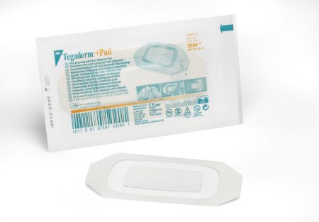 3M Tegaderm Transparent Film Dressing with Pad Rectangle 2-3/8 X 4 Inch Frame Style Delivery Without Label Sterile - 3584