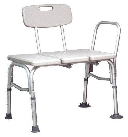 Graham-Field Bath Transfer Bench Lumex Maxi-Drain 18-1/4 To 22-1/4 Inch Height Range 350 Lbs. Weight Capacity Side Arm - 7927A