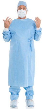 O&M Halyard Inc Evolution 4 Non-Reinforced Surgical Gown with Towel X-Large Unisex Sterile Blue - 90042