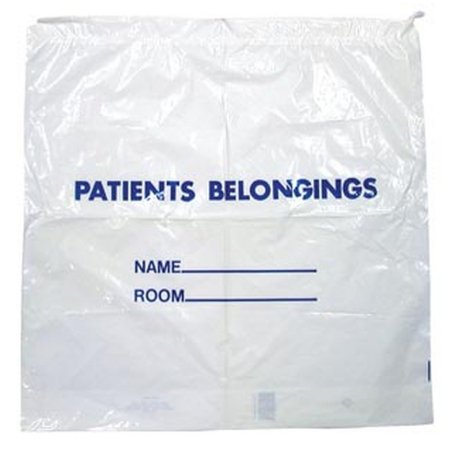 DawnMist - Patient Belongings Bag 18-1/2 X 20 Inch Polyethylene Snap Closure White - PB01